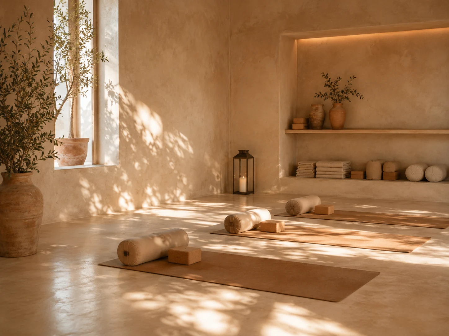 Página de clases de yoga con horarios, niveles y sistema de reservas