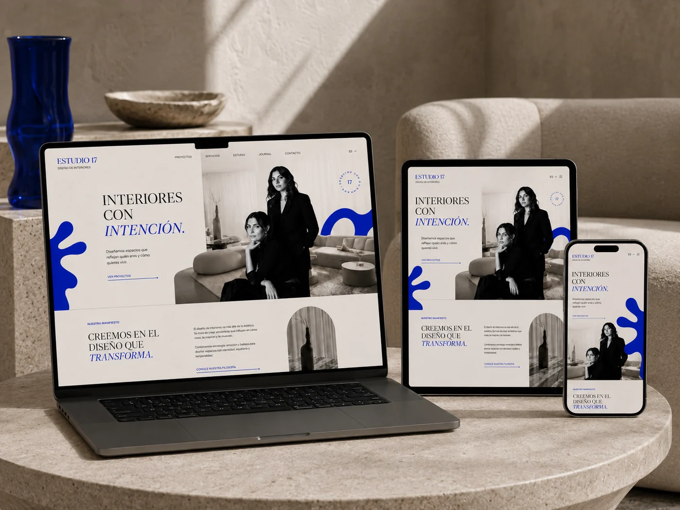 Branding para interioristas aplicado a Estudio 17 por Rojoteja